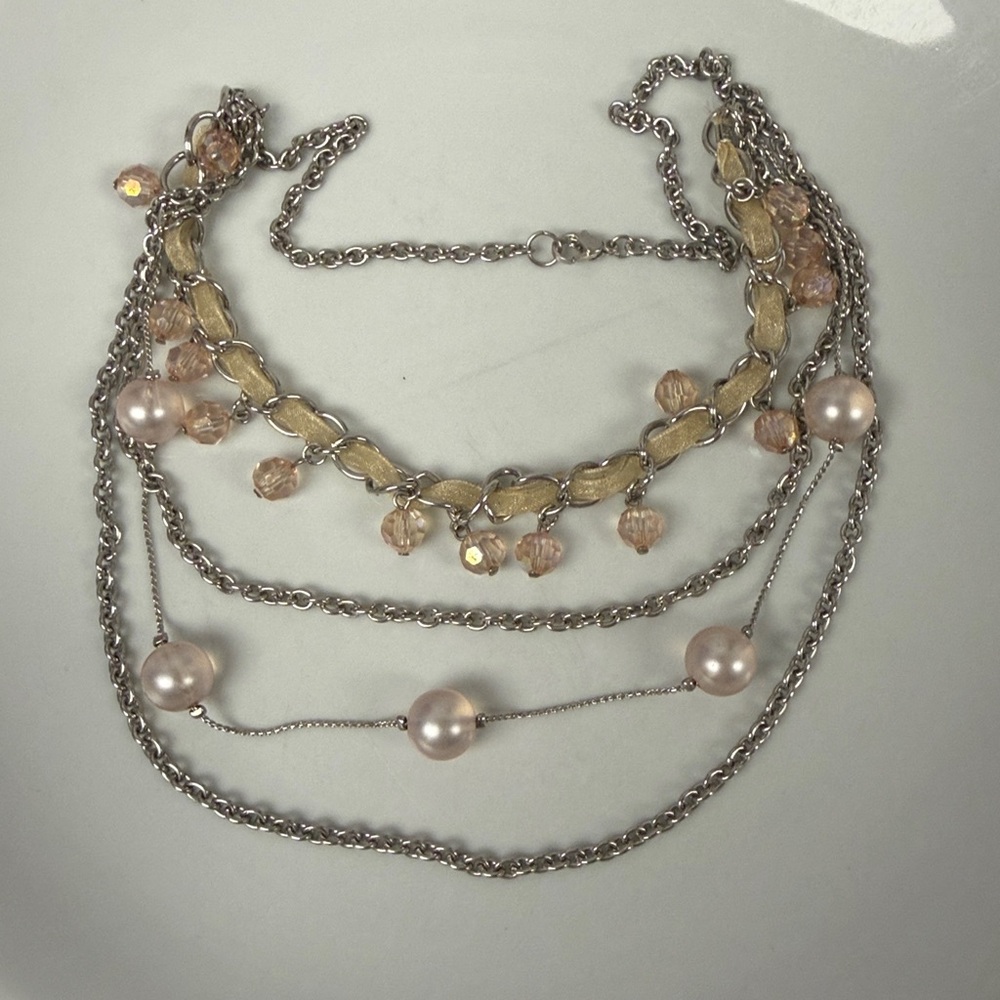 Elegant Silver Pearl Necklace